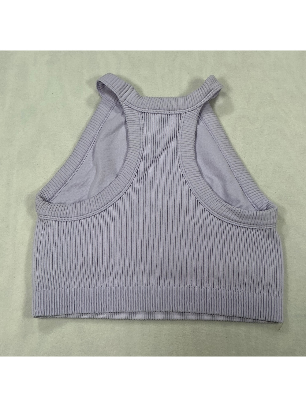 Aerie Real Good Ribbed High Neck Racerback Sports Bra Lavender‎ XL